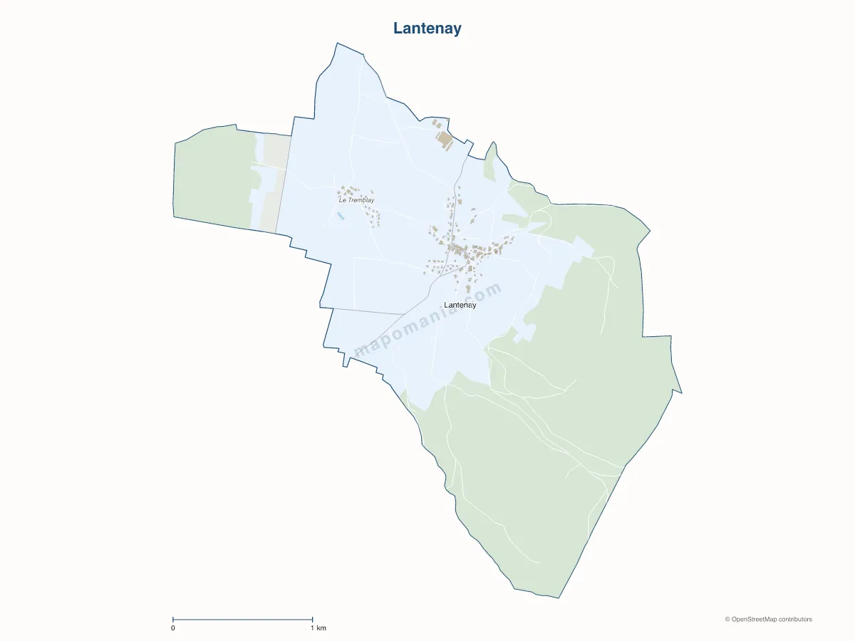 Carte de Lantenay à personnaliser