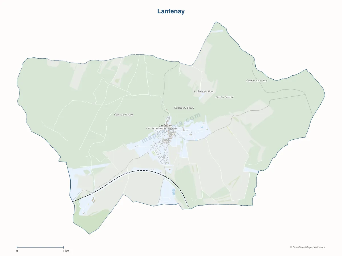 Carte de Lantenay à personnaliser