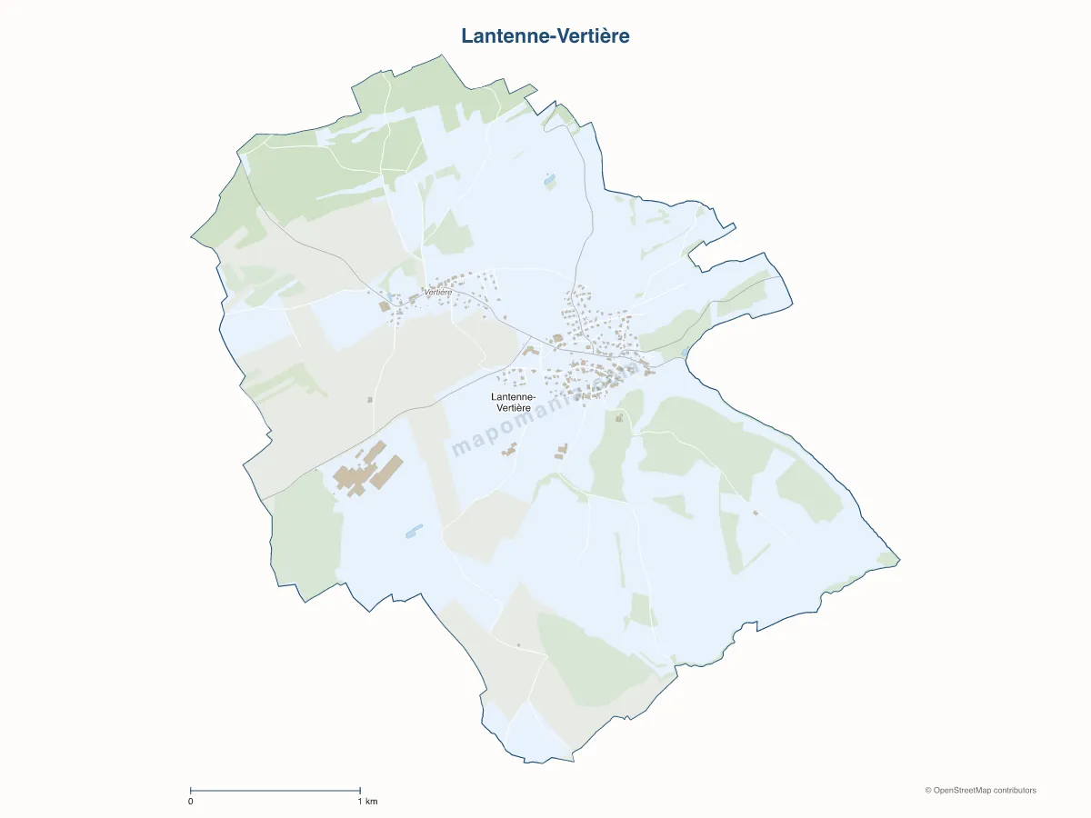Carte de Lantenne-Vertière à personnaliser