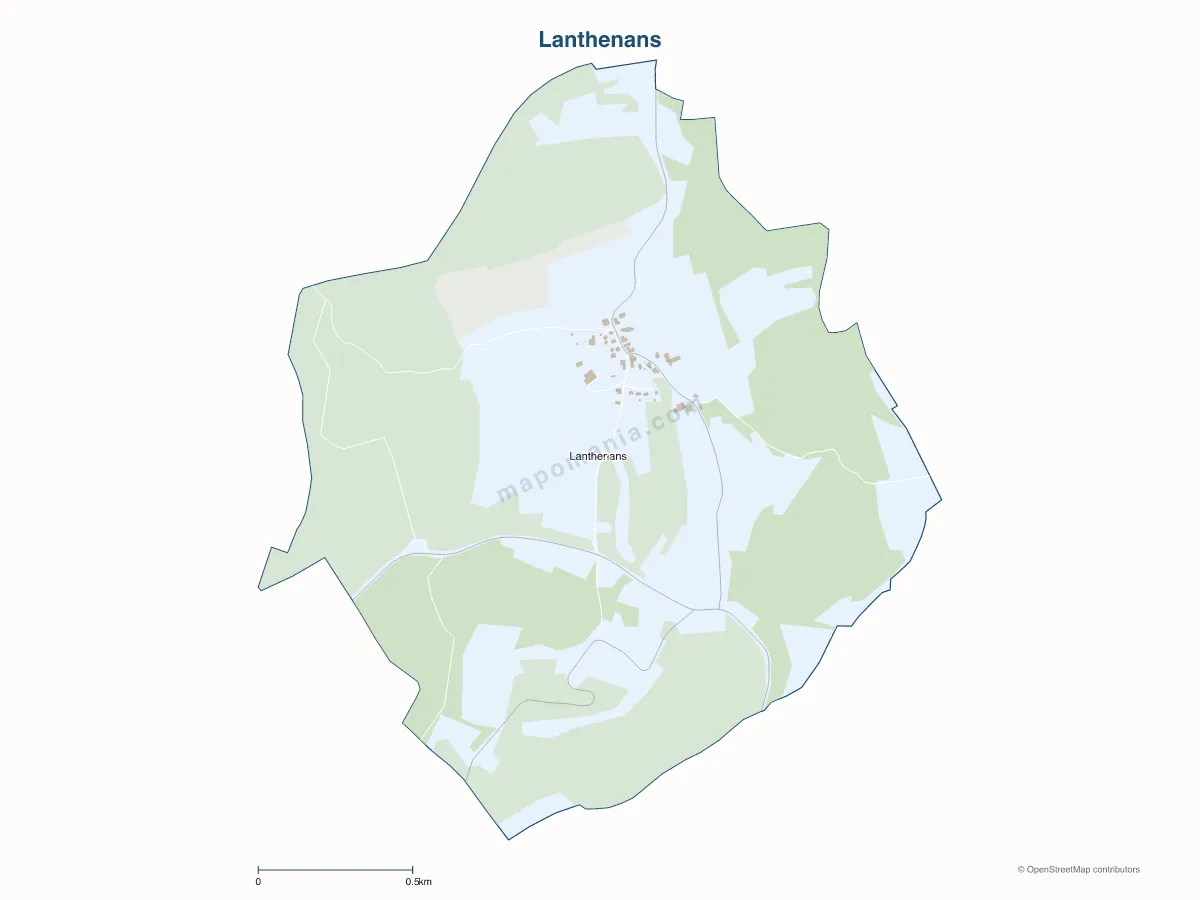 Carte de Lanthenans à personnaliser