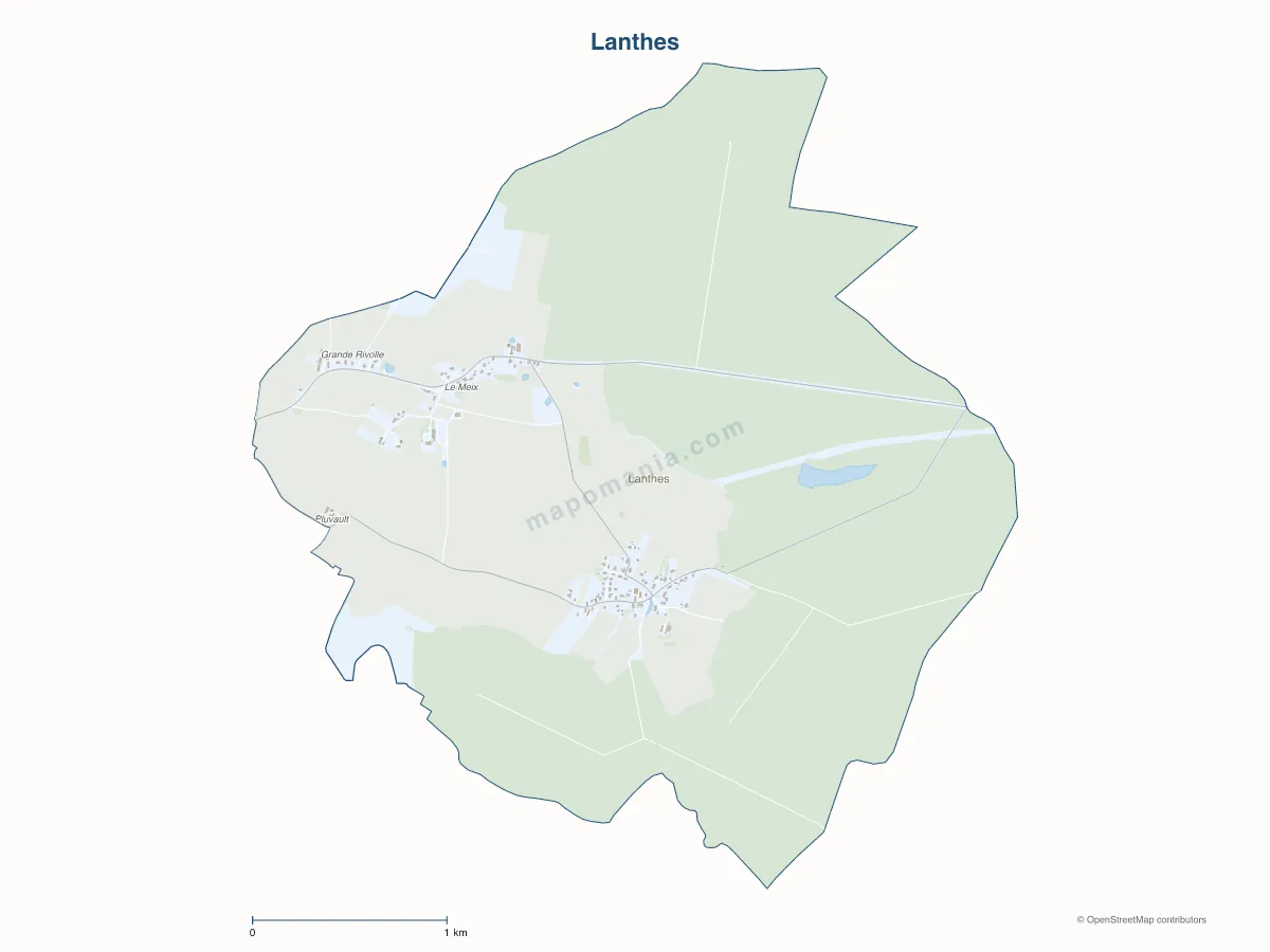 Carte de Lanthes à personnaliser