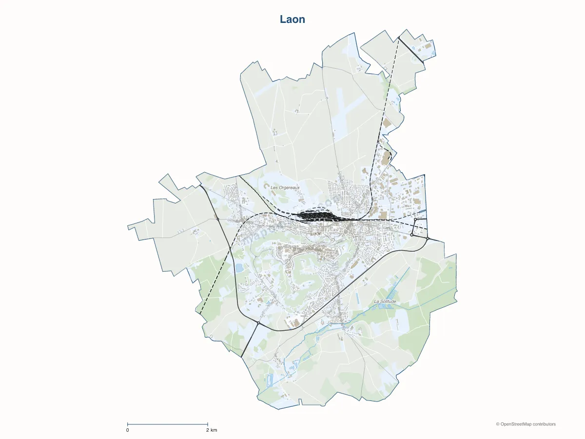 Carte de Laon à personnaliser