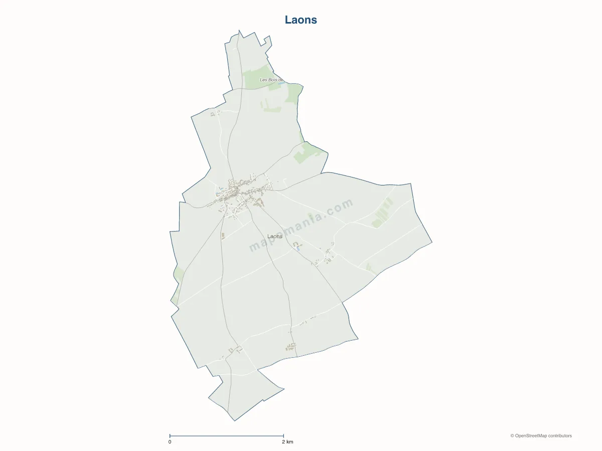 Carte de Laons à personnaliser