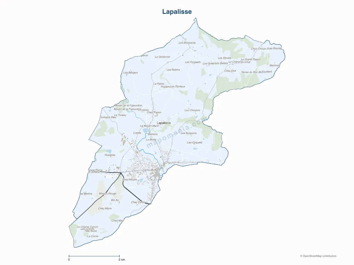 Carte de Lapalisse à personnaliser
