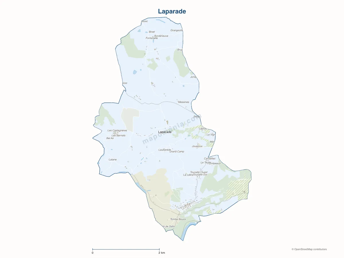 Carte de Laparade à personnaliser