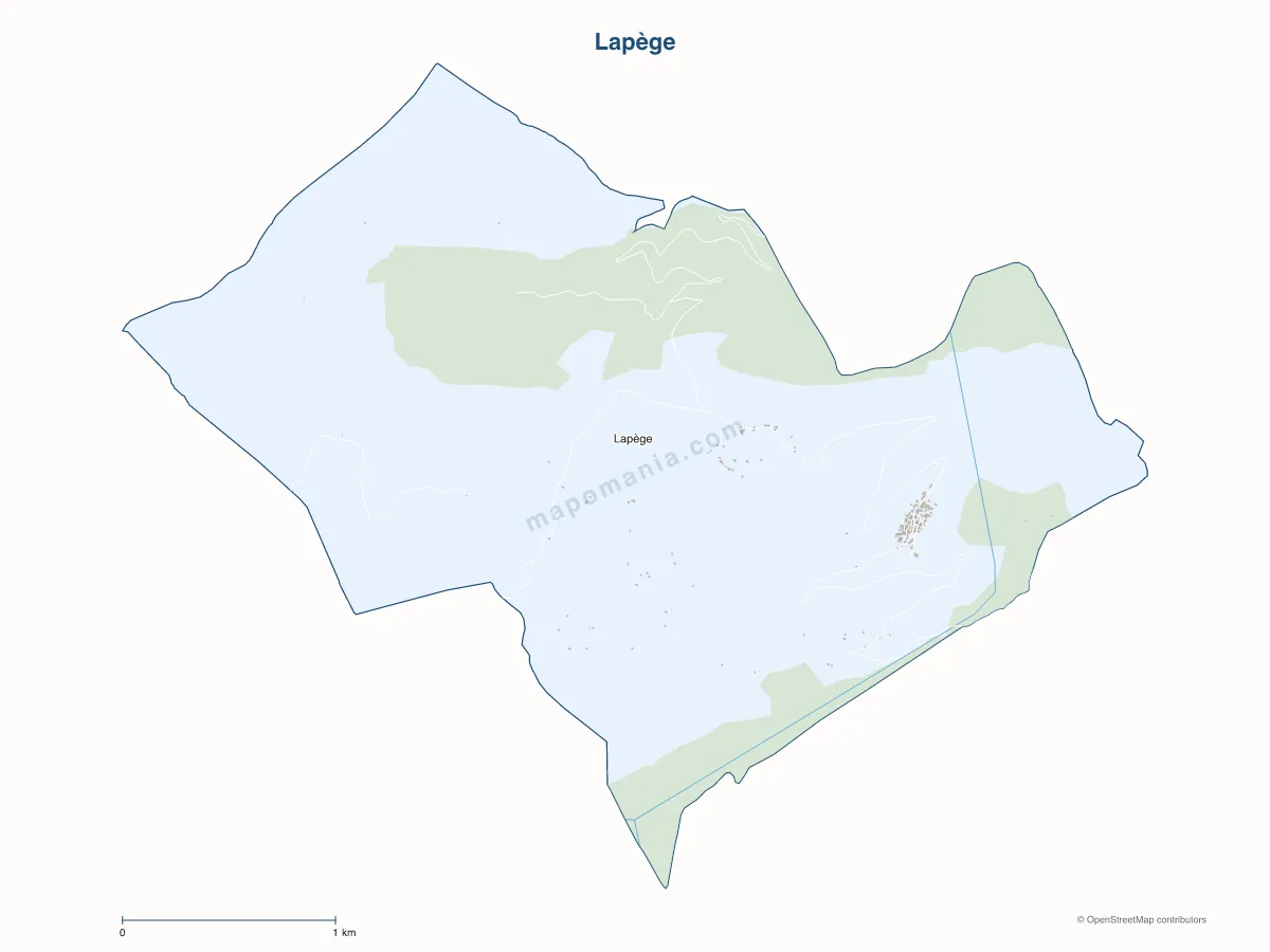Carte de Lapège à personnaliser
