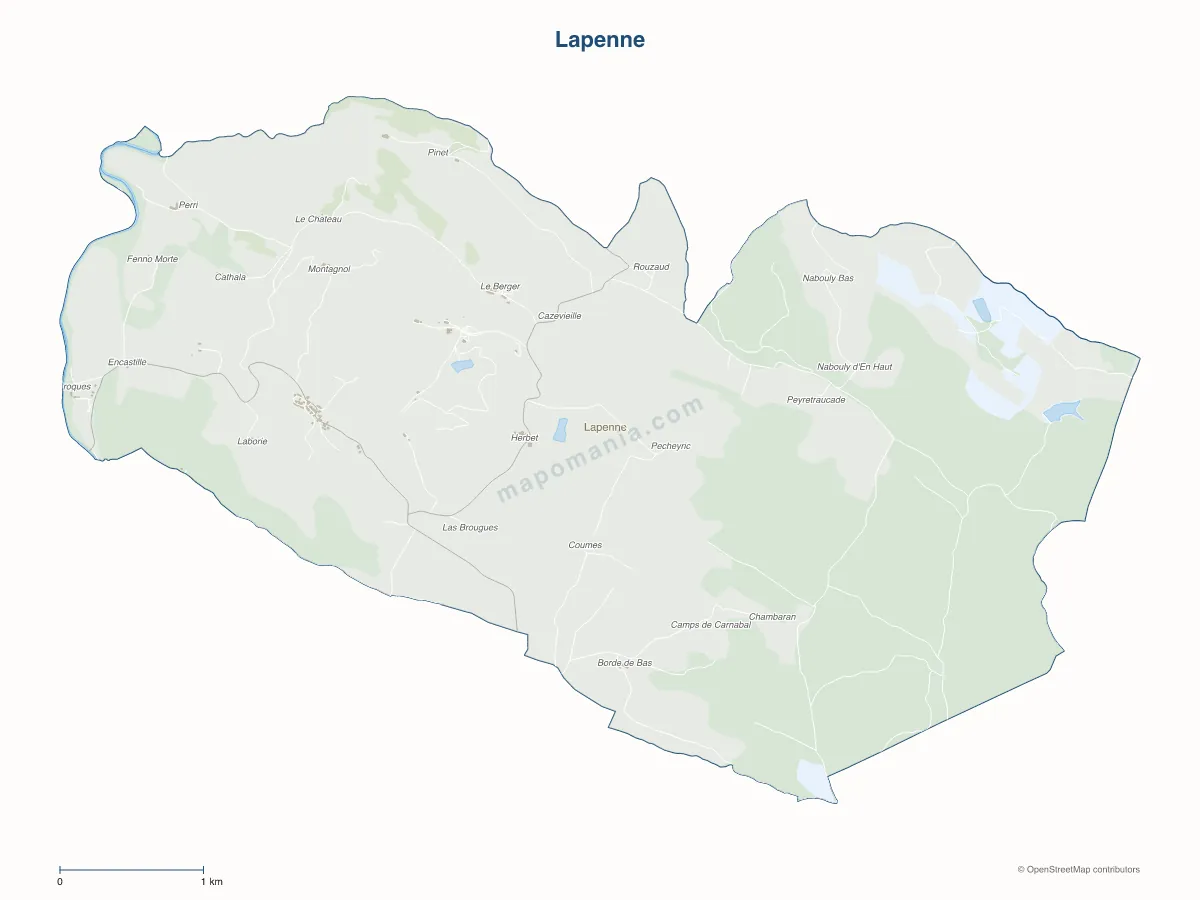 Carte de Lapenne à personnaliser