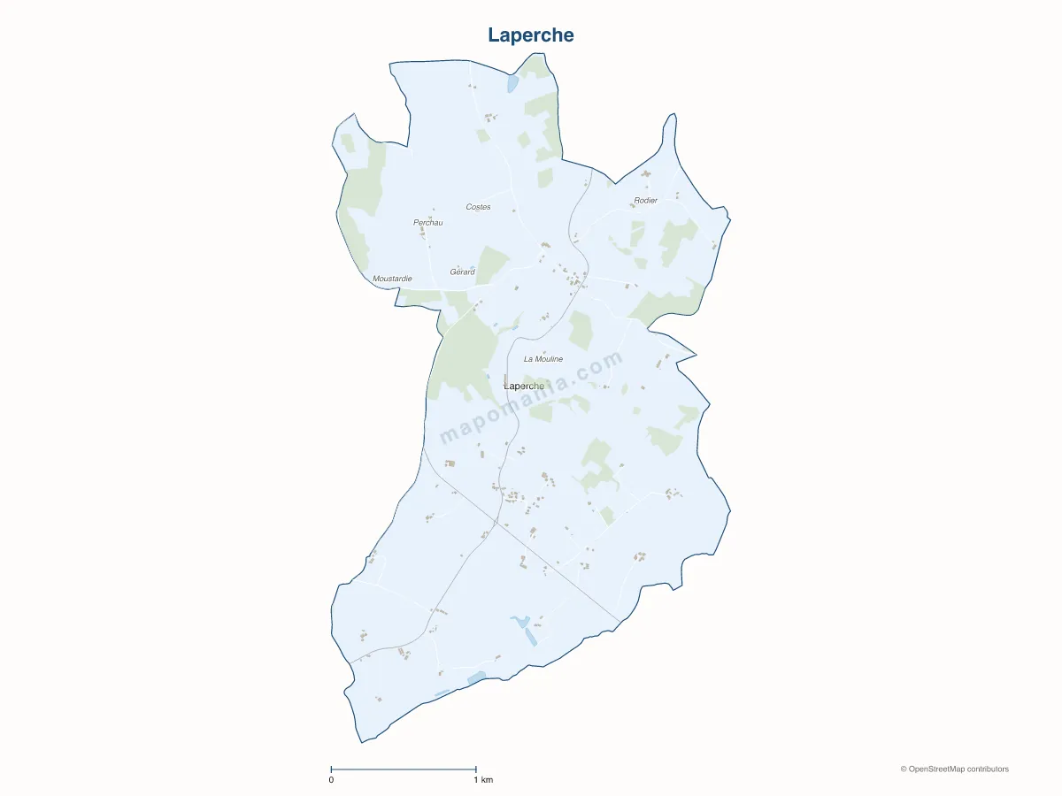 Carte de Laperche à personnaliser