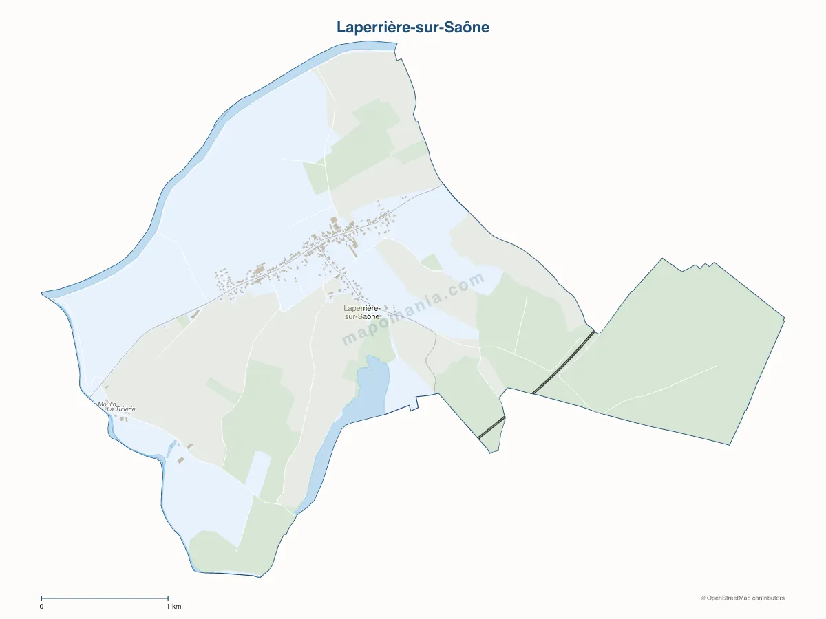 Carte de Laperrière-sur-Saône à personnaliser
