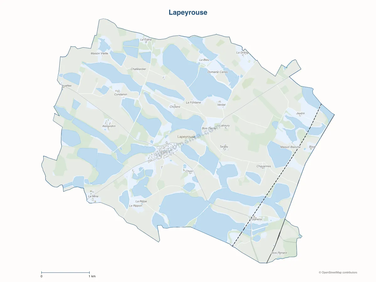 Carte de Lapeyrouse à personnaliser