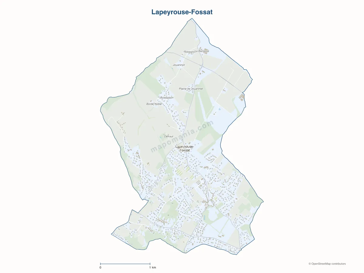 Carte de Lapeyrouse-Fossat à personnaliser