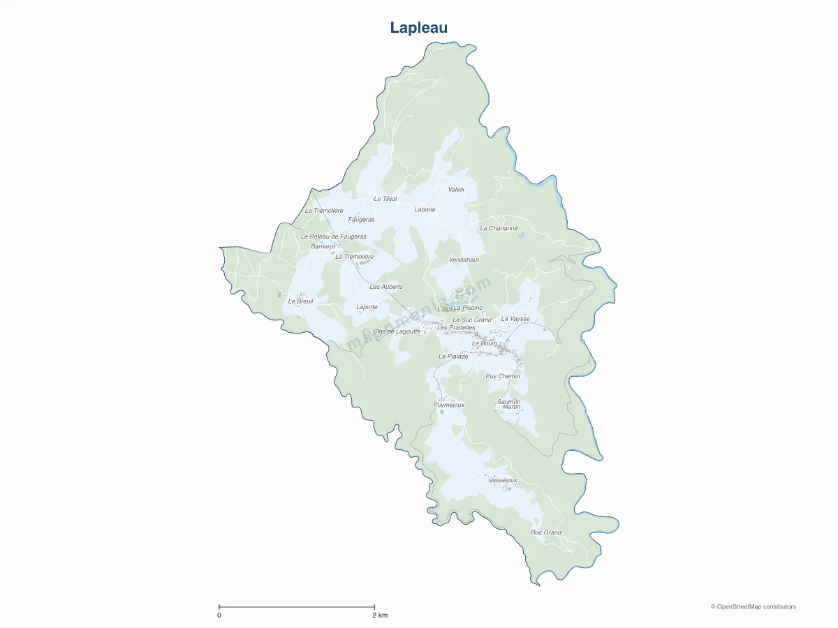 Carte de Lapleau à personnaliser