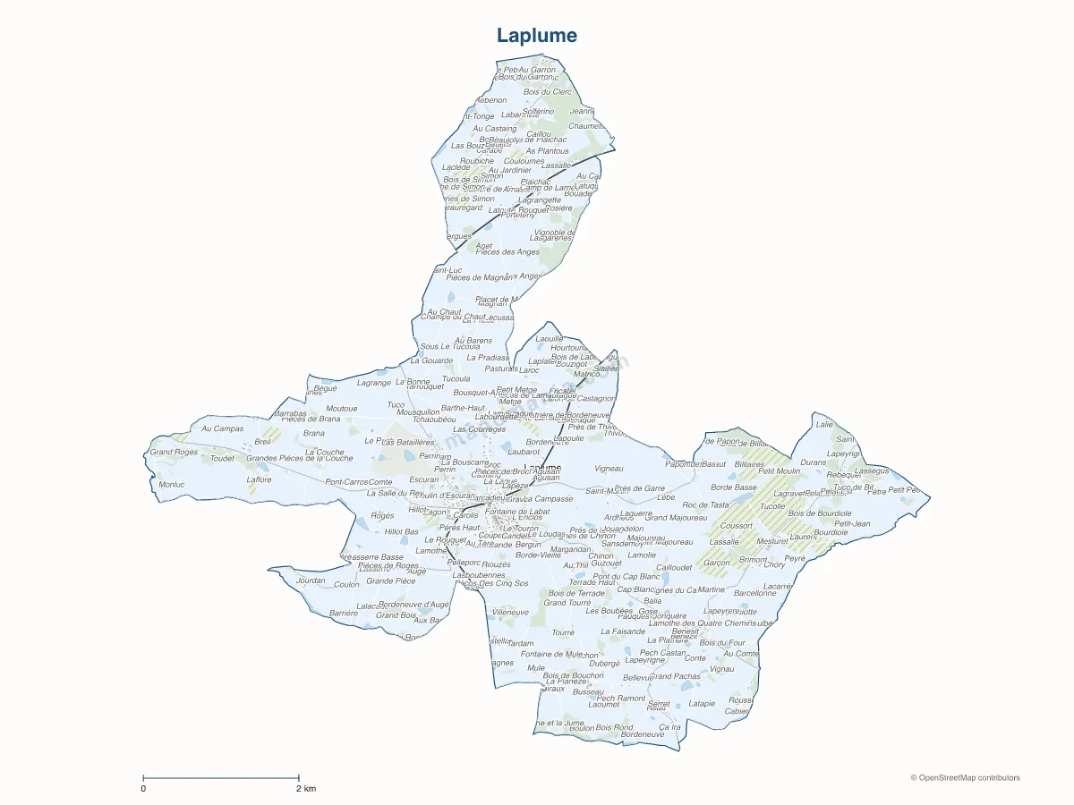 Carte de Laplume à personnaliser