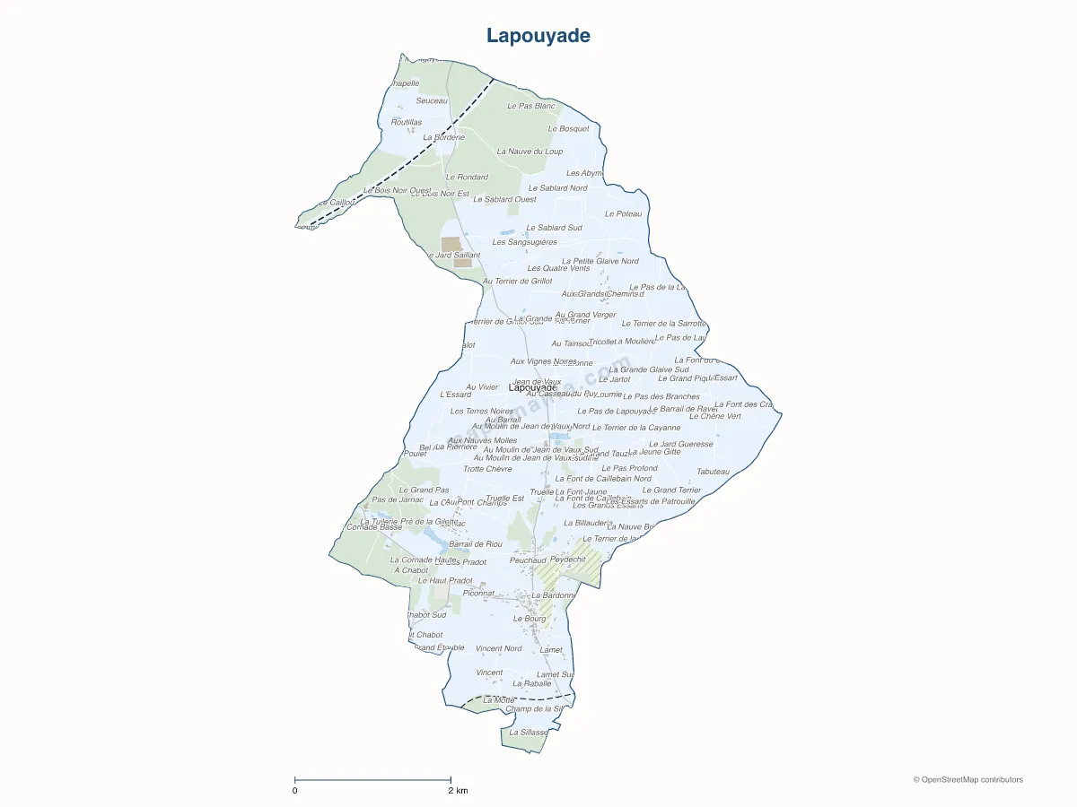 Carte de Lapouyade à personnaliser