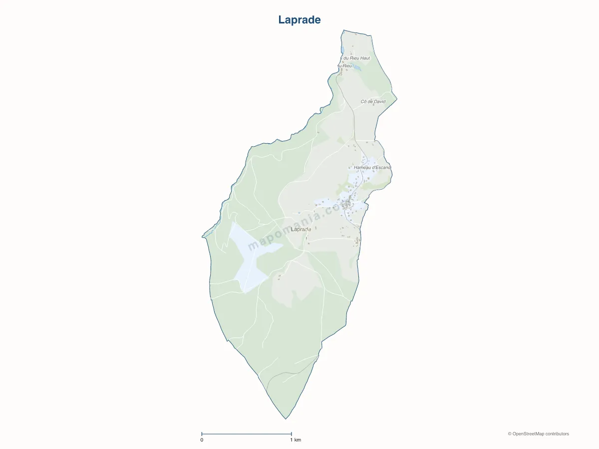 Carte de Laprade à personnaliser
