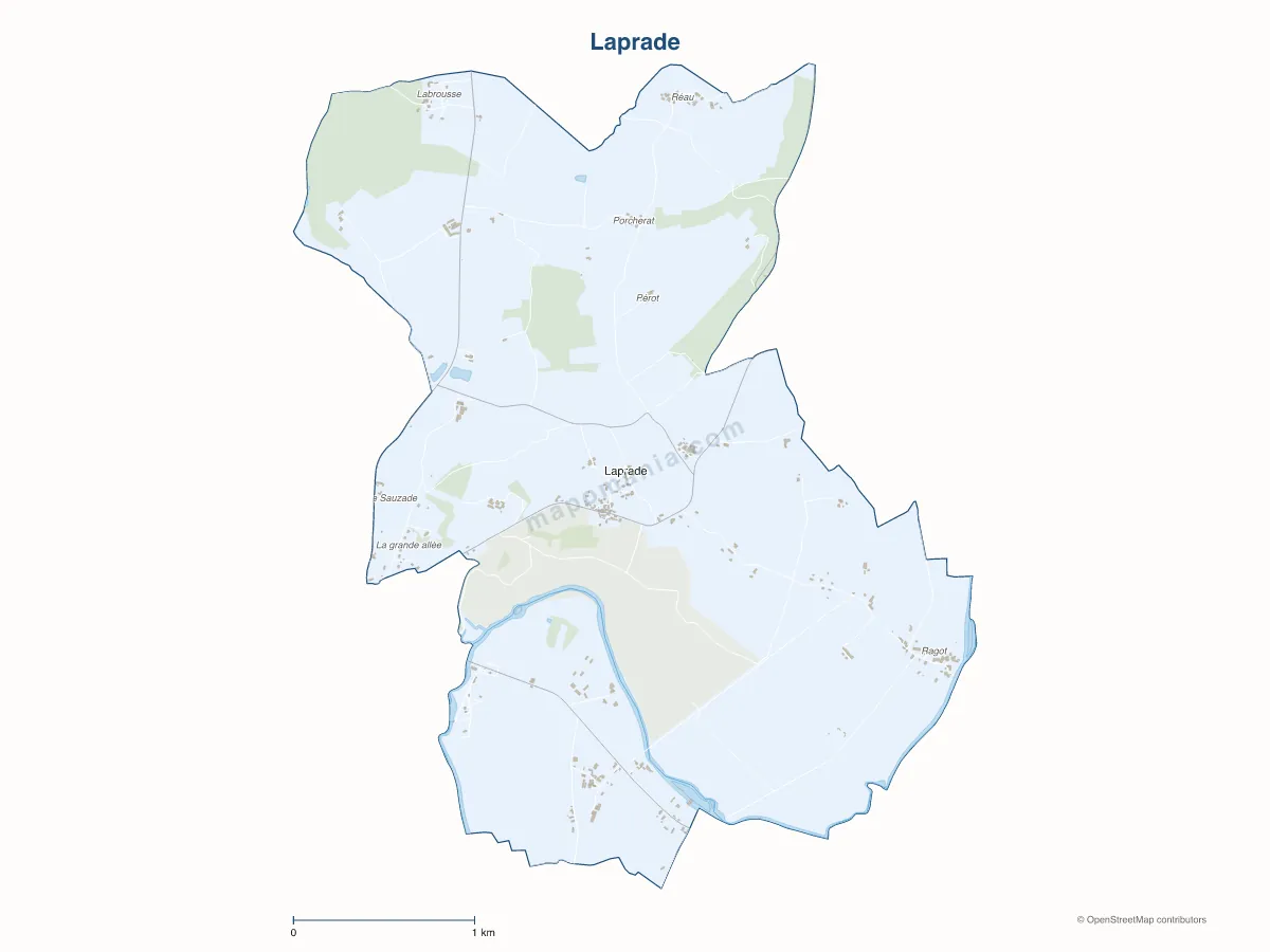 Carte de Laprade à personnaliser