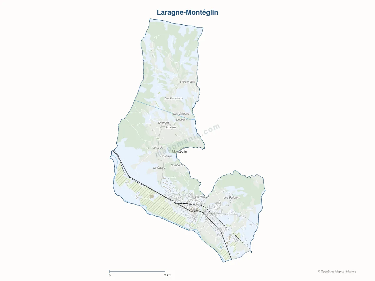 Carte de Laragne-Montéglin à personnaliser