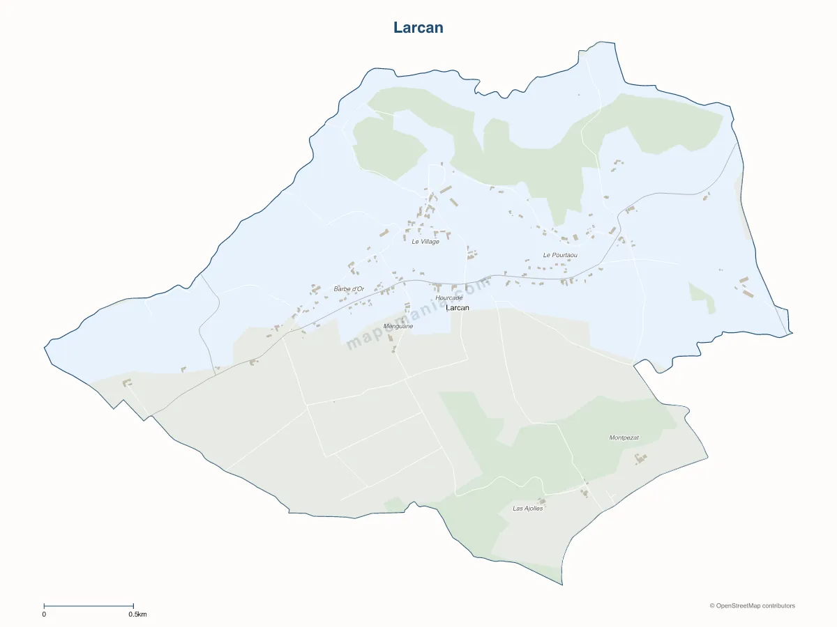Carte de Larcan à personnaliser