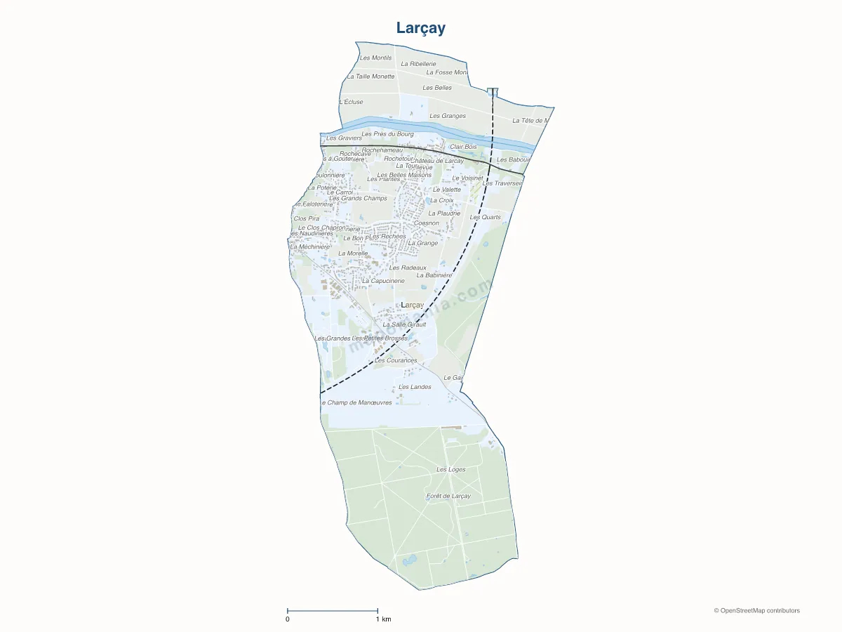 Carte de Larçay à personnaliser