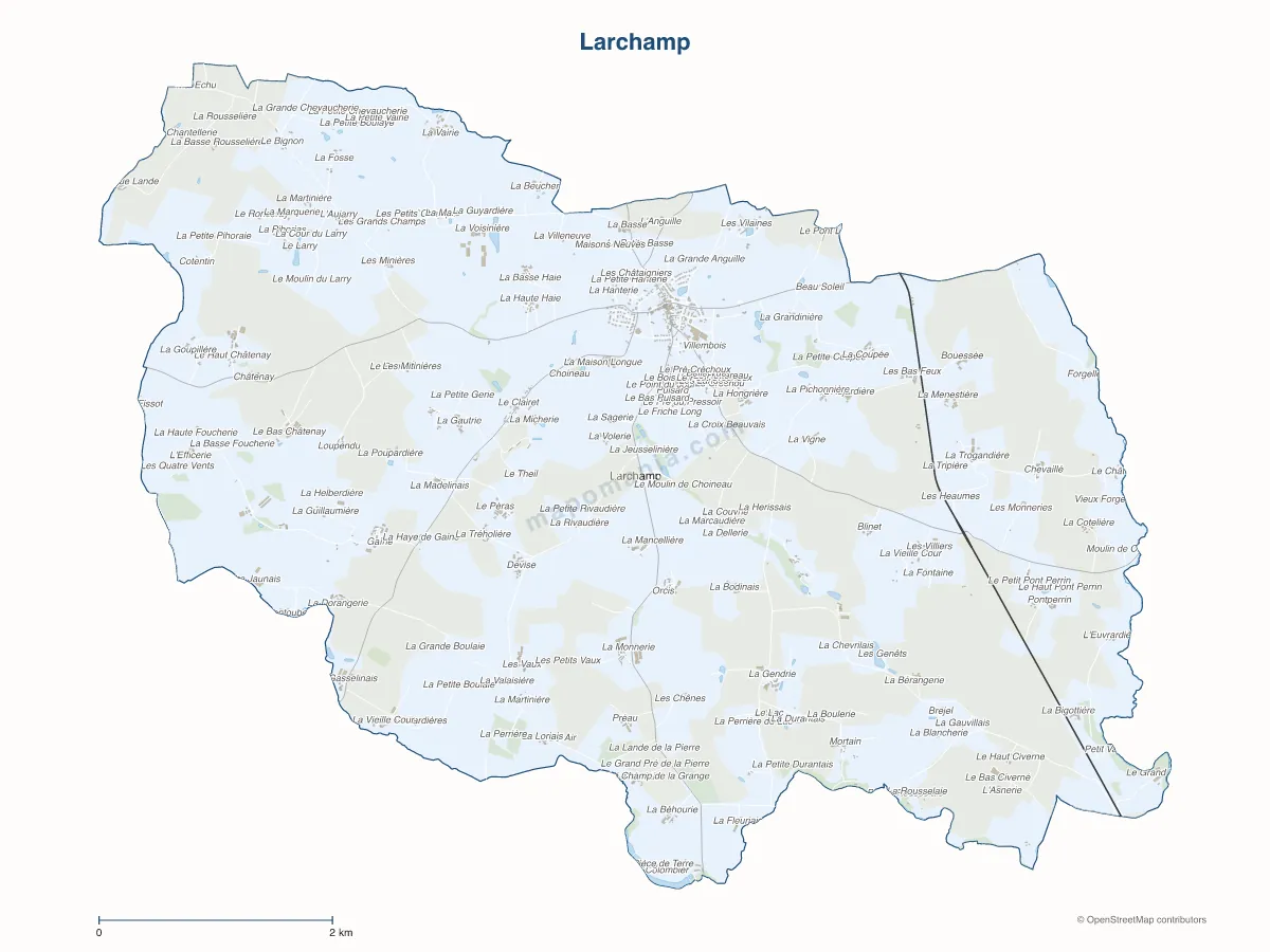 Carte de Larchamp à personnaliser