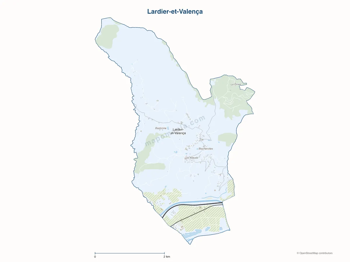Carte de Lardier-et-Valença à personnaliser