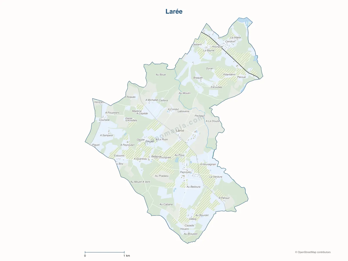 Carte de Larée à personnaliser