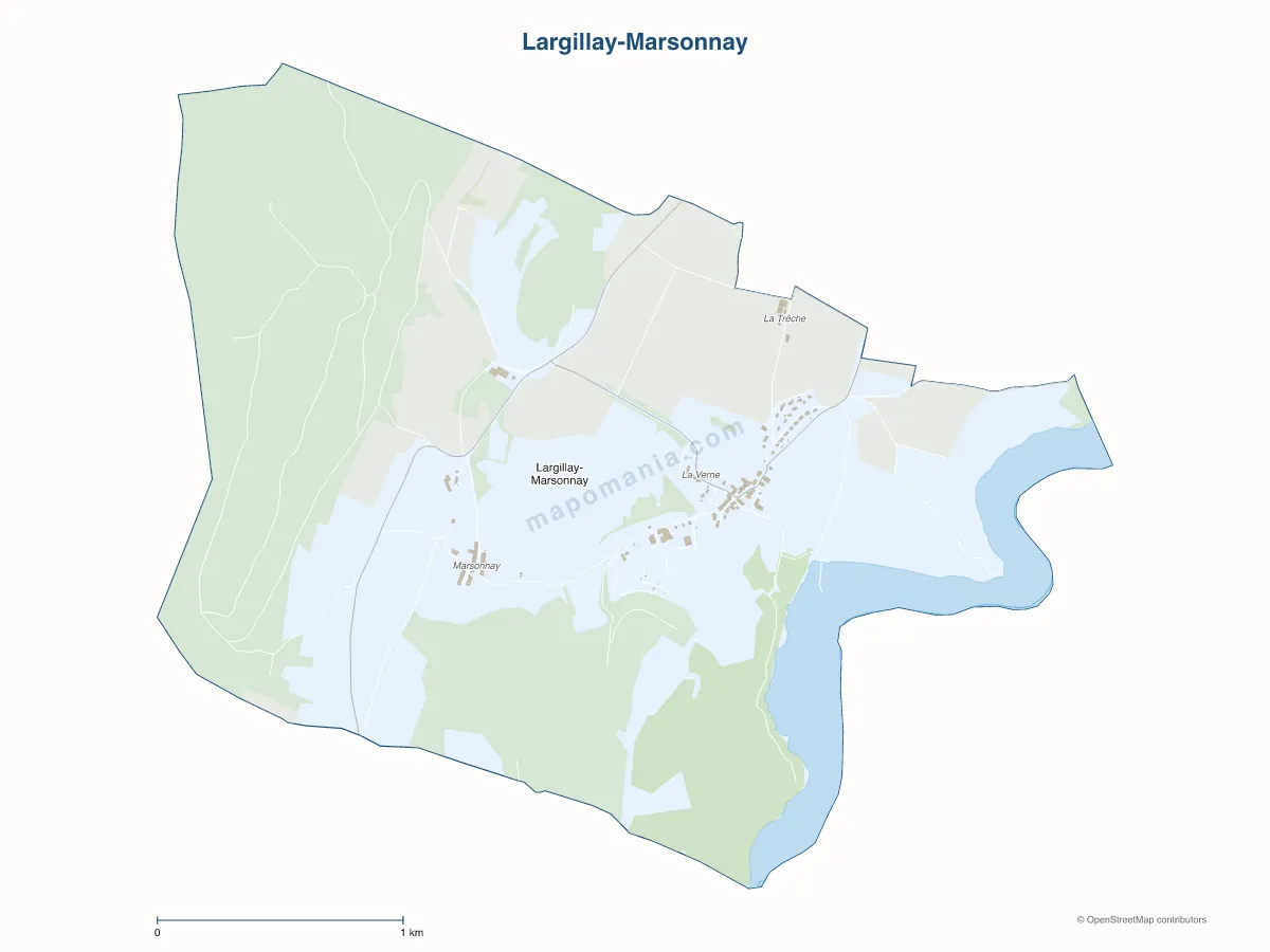 Carte de Largillay-Marsonnay à personnaliser