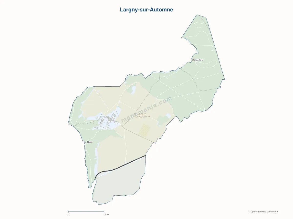 Carte de Largny-sur-Automne à personnaliser