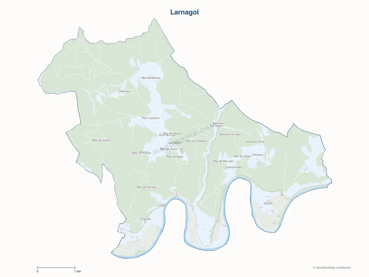 Carte de Larnagol à personnaliser