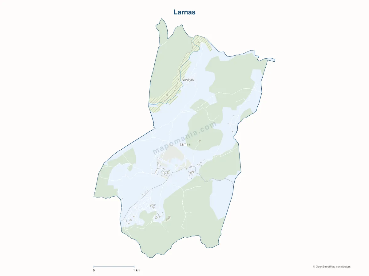 Carte de Larnas à personnaliser