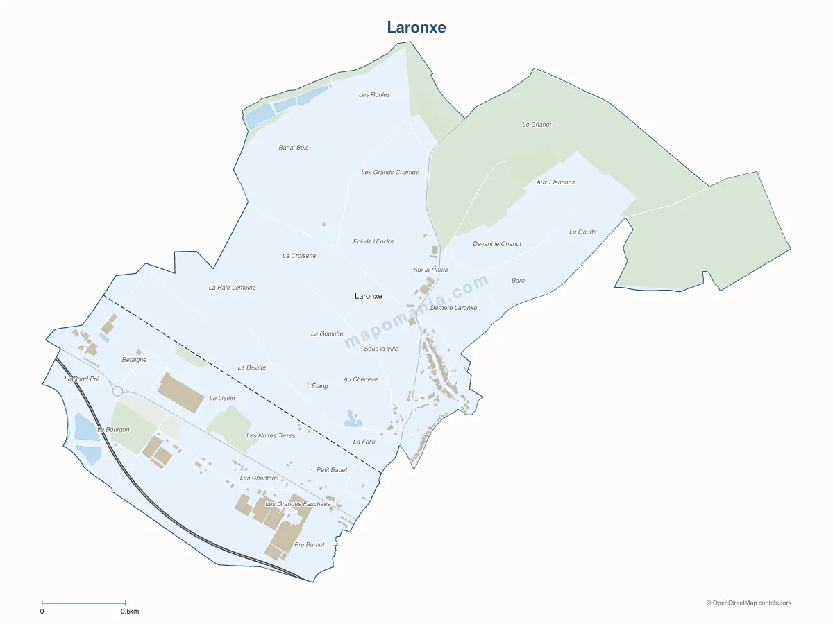 Carte de Laronxe à personnaliser