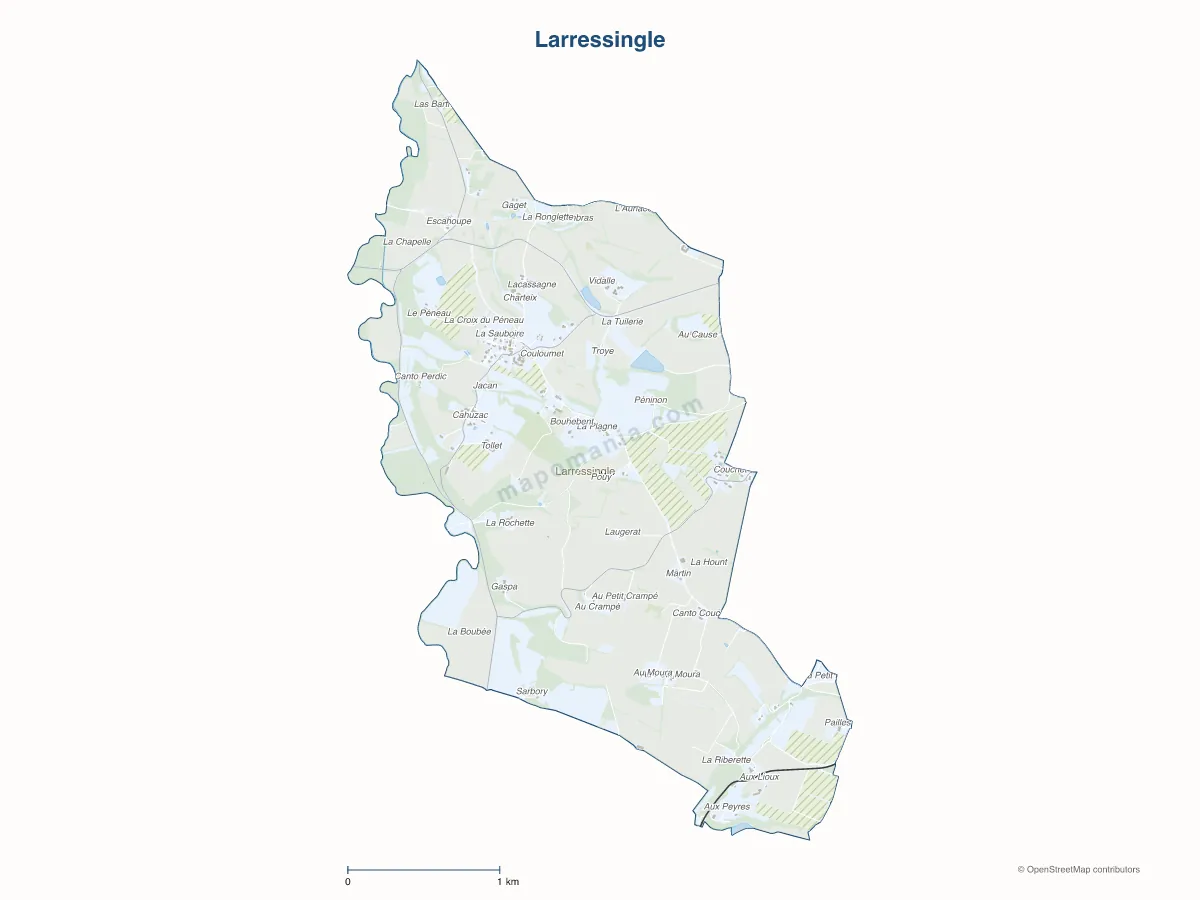 Carte de Larressingle à personnaliser