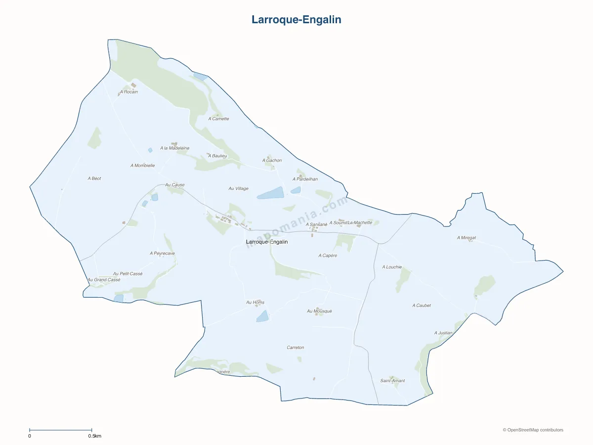 Carte de Larroque-Engalin à personnaliser