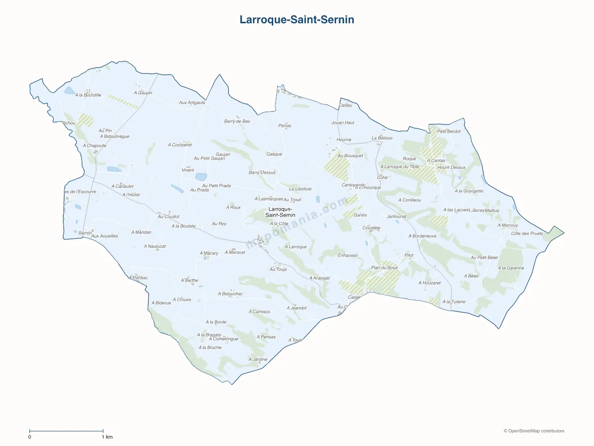 Carte de Larroque-Saint-Sernin à personnaliser