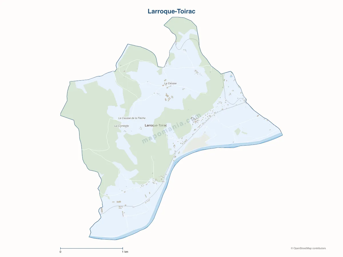 Carte de Larroque-Toirac à personnaliser