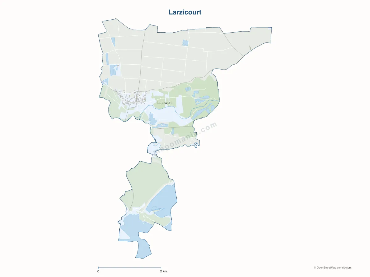 Carte de Larzicourt à personnaliser