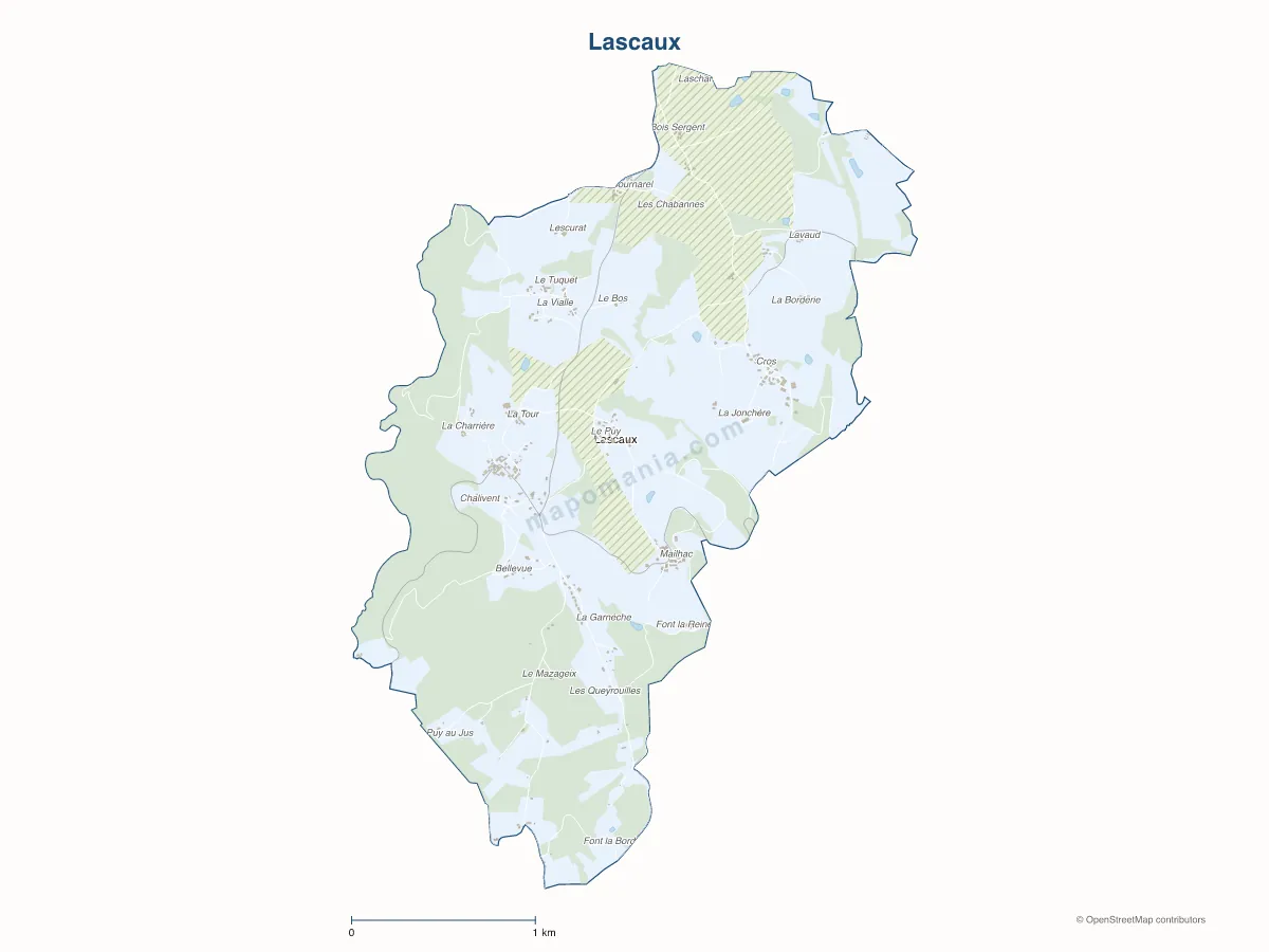Carte de Lascaux à personnaliser