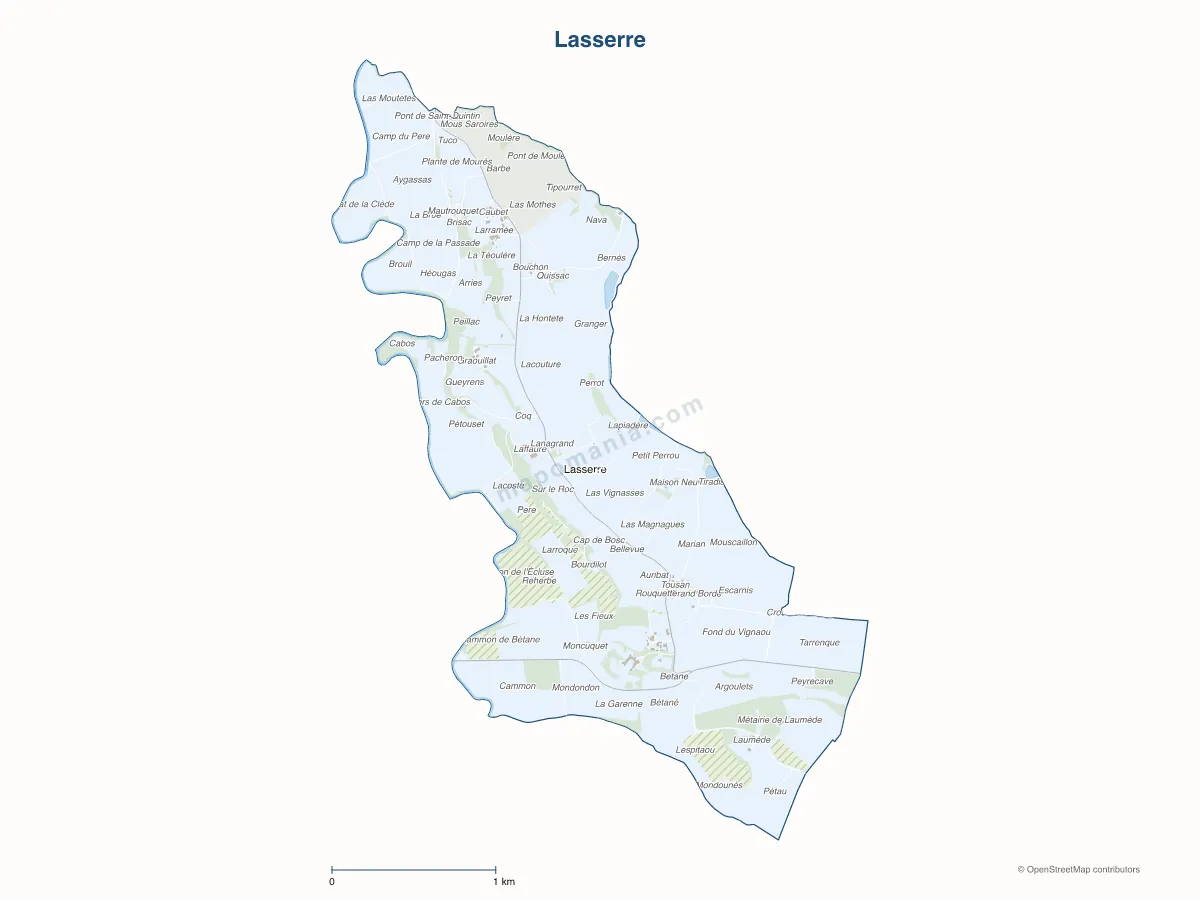 Carte de Lasserre à personnaliser