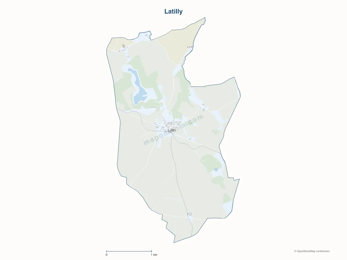 Carte de Latilly à personnaliser