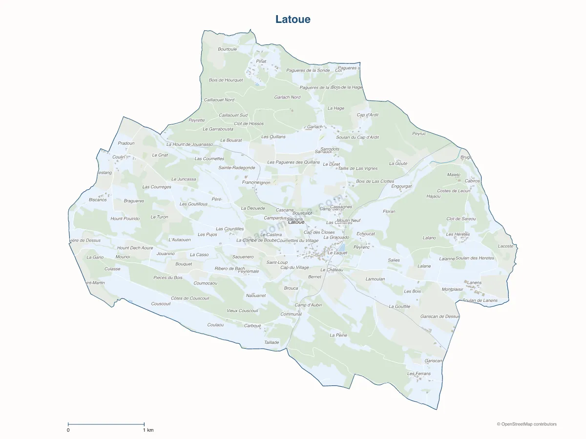 Carte de Latoue à personnaliser