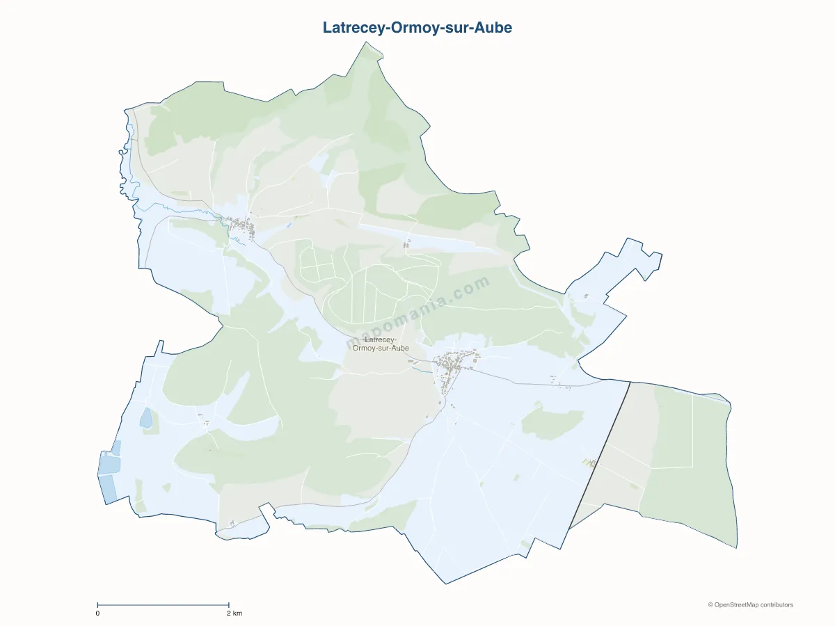 Carte de Latrecey-Ormoy-sur-Aube à personnaliser