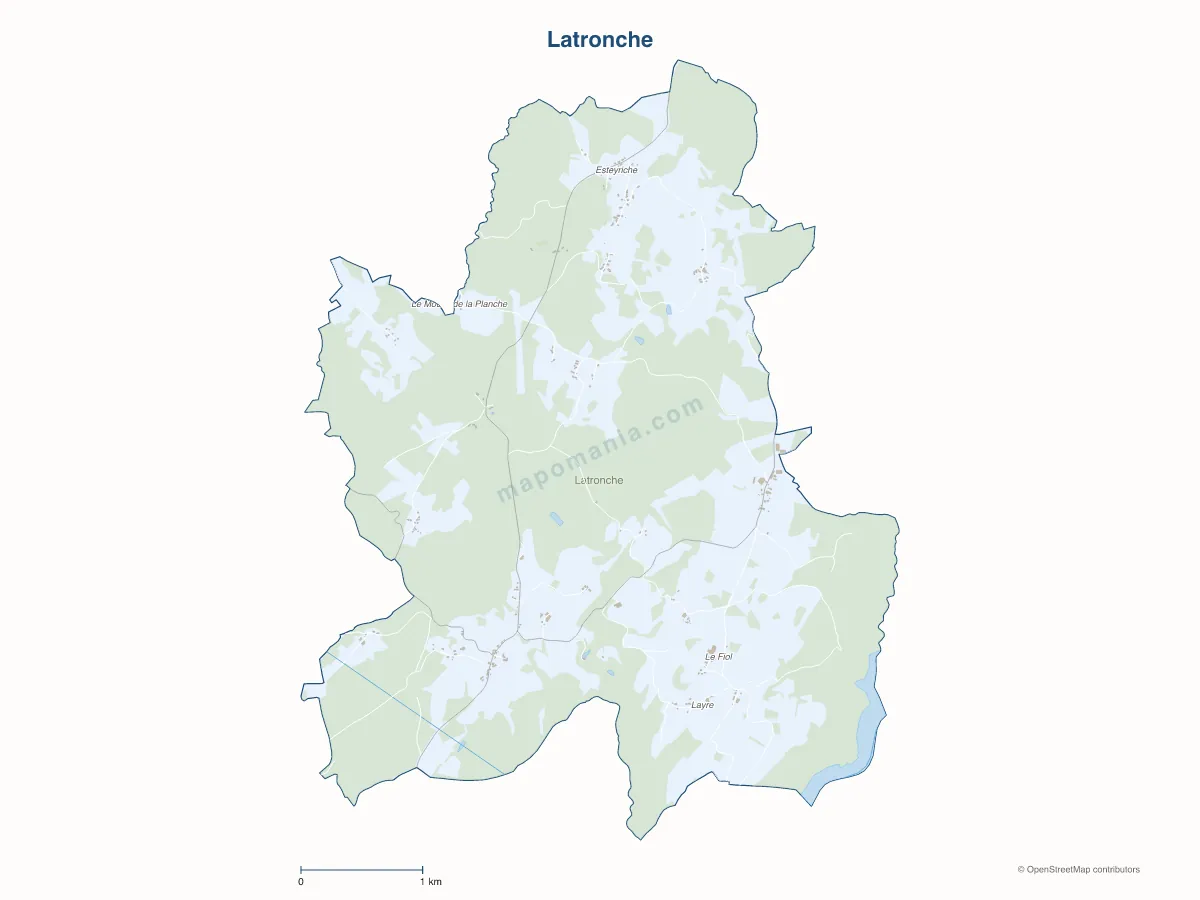 Carte de Latronche à personnaliser