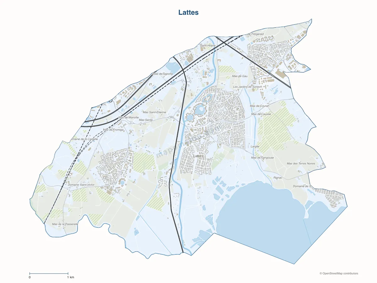 Carte de Lattes à personnaliser