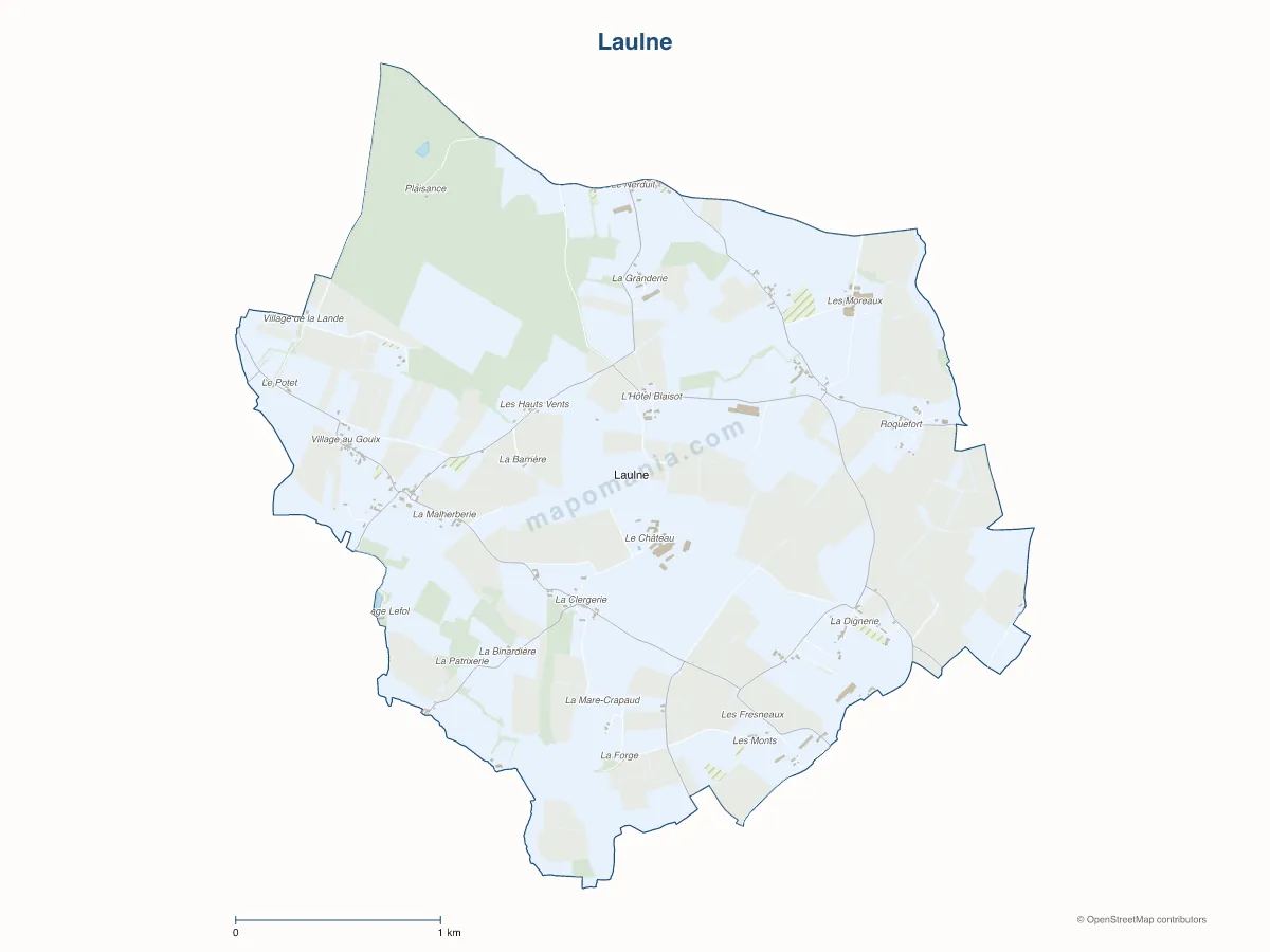 Carte de Laulne à personnaliser