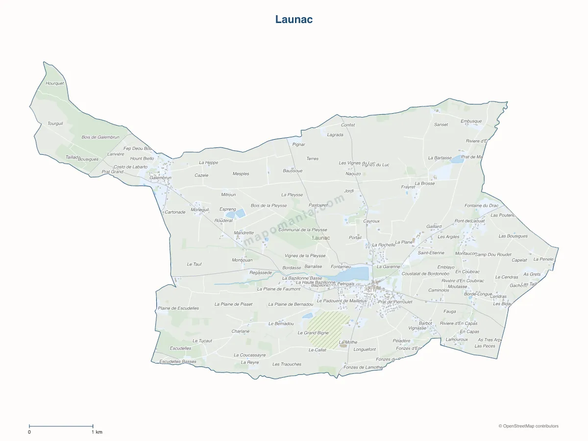 Carte de Launac à personnaliser