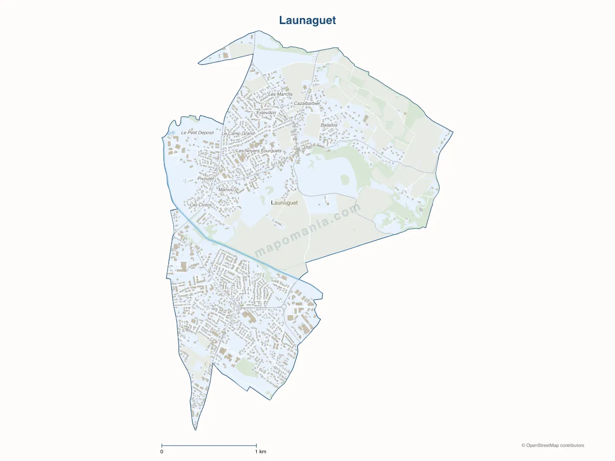 Carte de Launaguet à personnaliser
