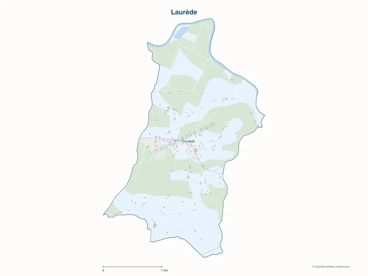 Carte de Laurède à personnaliser