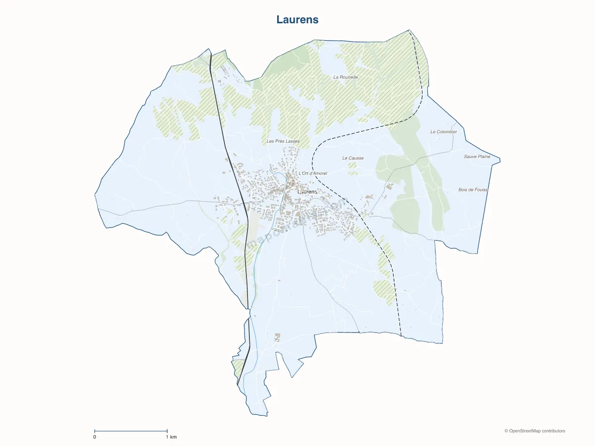 Carte de Laurens à personnaliser