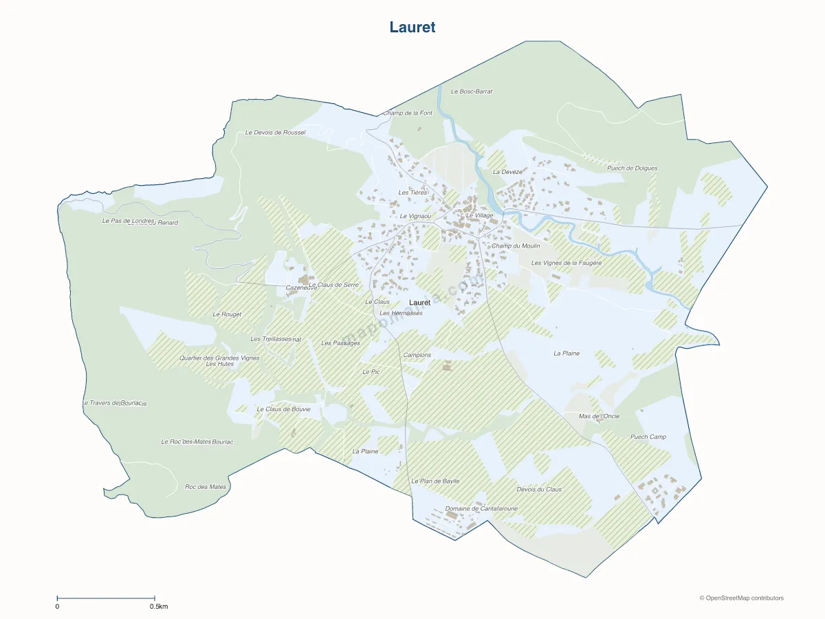 Carte de Lauret à personnaliser