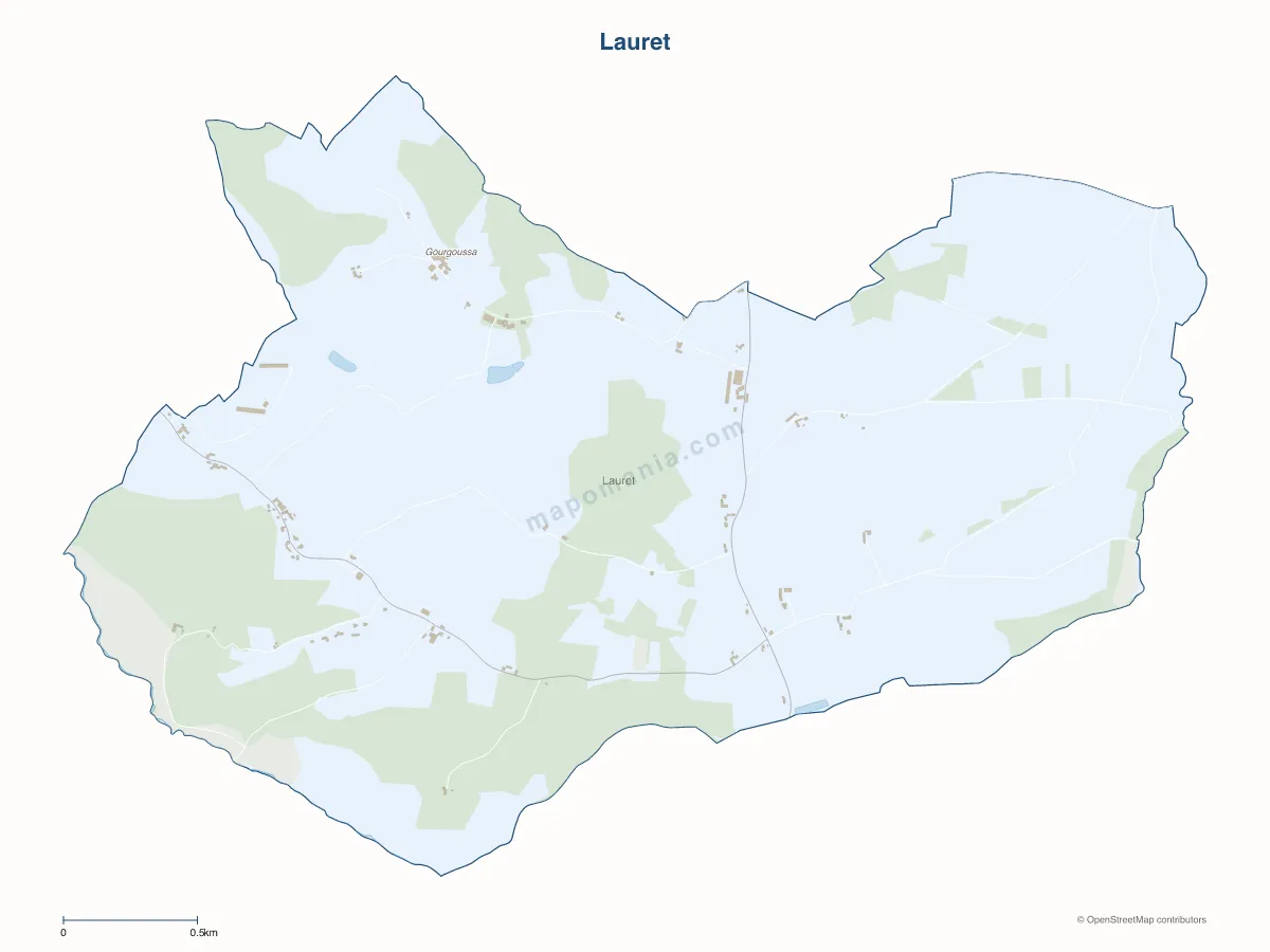 Carte de Lauret à personnaliser